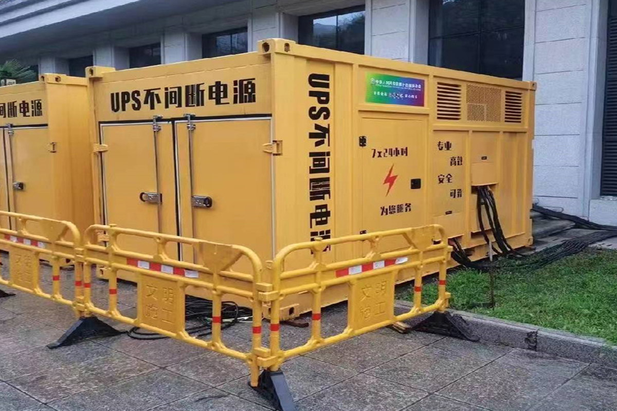 资阳发电机租赁施工现场